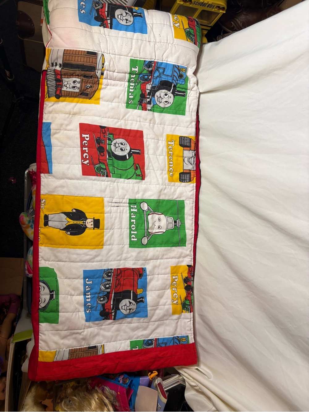 Thomas & Friends Patchwork Train Panel Quilt - Red, Blue, Green, Yellow